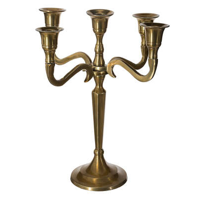 103425A  5 HEADS GOLD CANDLESTICK H27